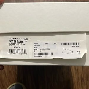 COPY - Alexander McQueen Sz 10 white with red